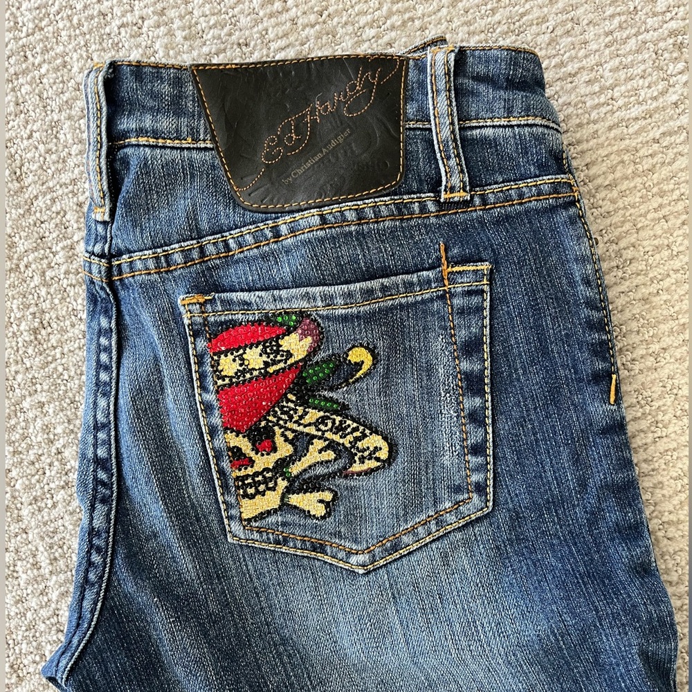 Ed Hardy Jean Shorts - Ladies 28 - 16” waist - 13” inseam